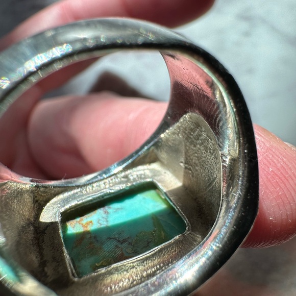 Beautiful real turquoise silver ring ~ - Picture 7 of 13